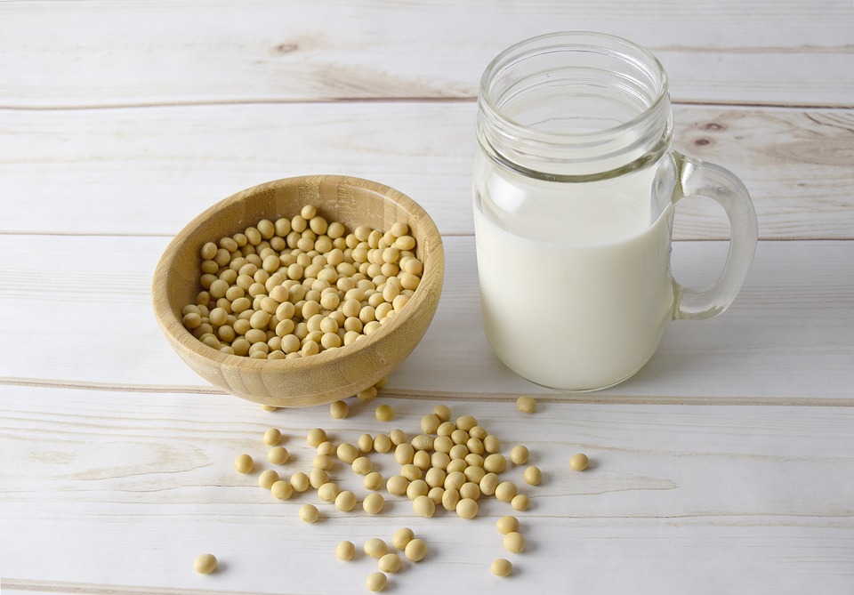 Calcium-fortified soy milk