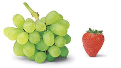 Grapes and strawberry