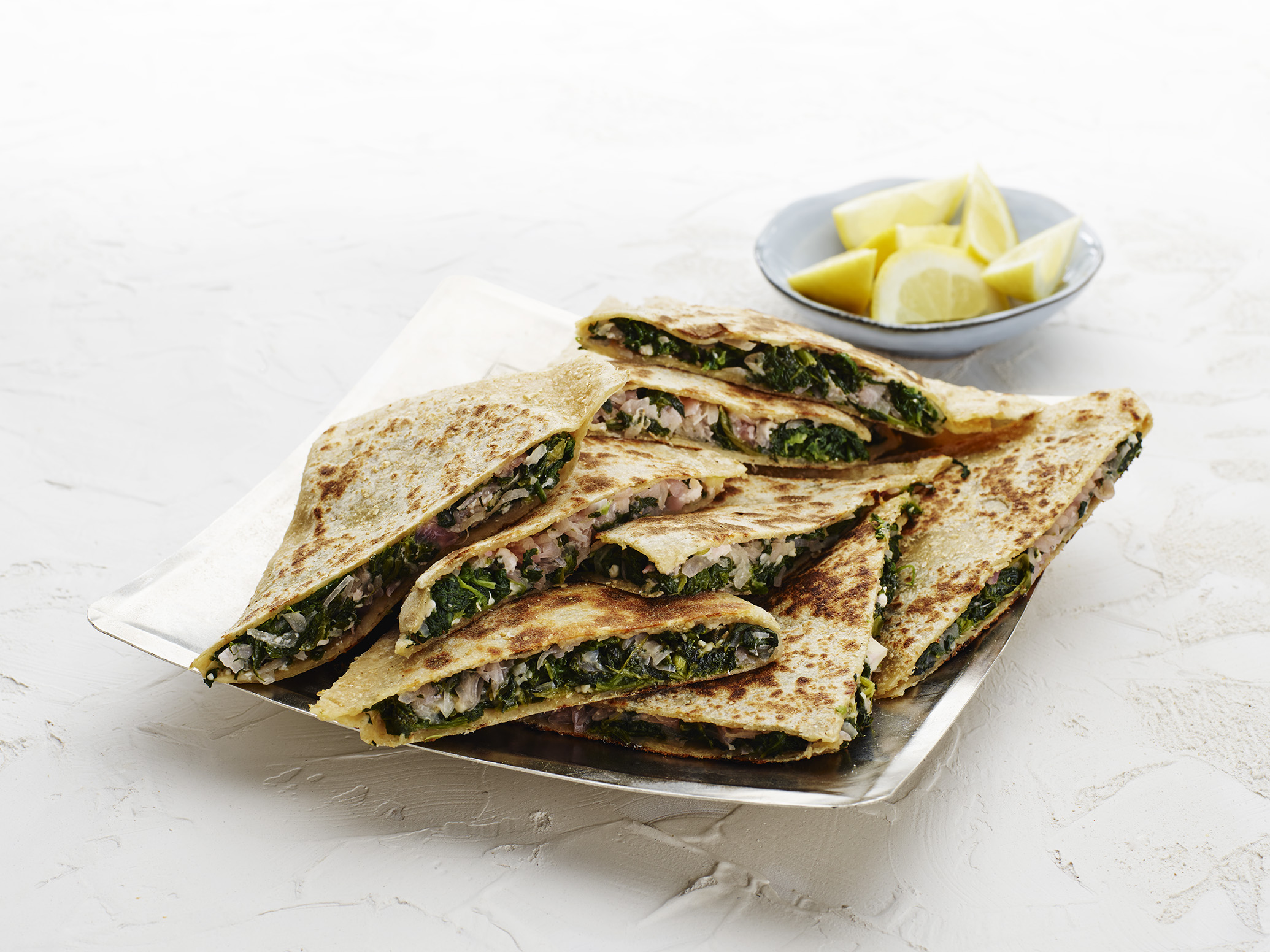 Cheese and spinach gozleme