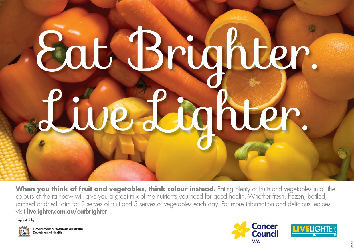 Eat Brighter orange poster