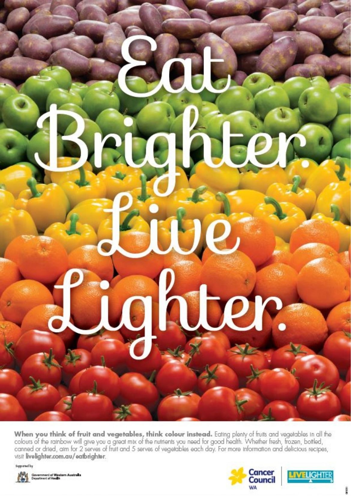 Rainbow Eat Brighter LiveLighter poster