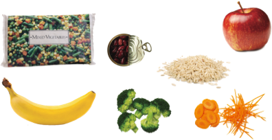 Food with fibre